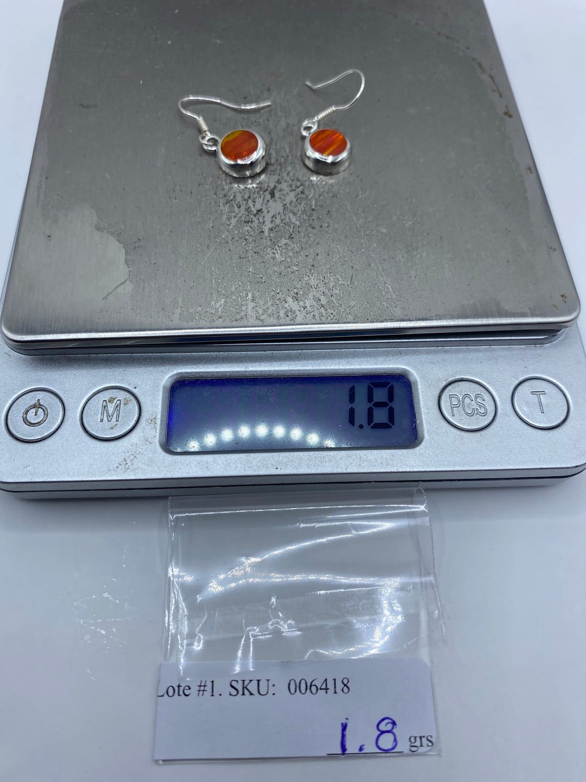 Aretes de Plata con Opalo de Fuego — Taxco 950 — foto 6