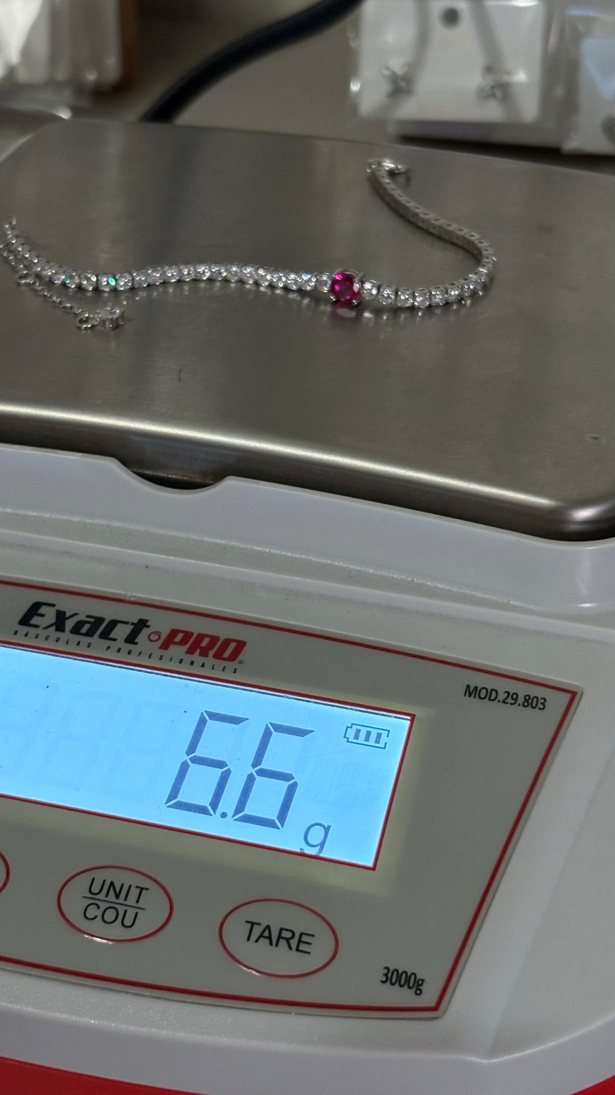 Pulsera de Plata con Circonia Engastada a Mano — foto 6