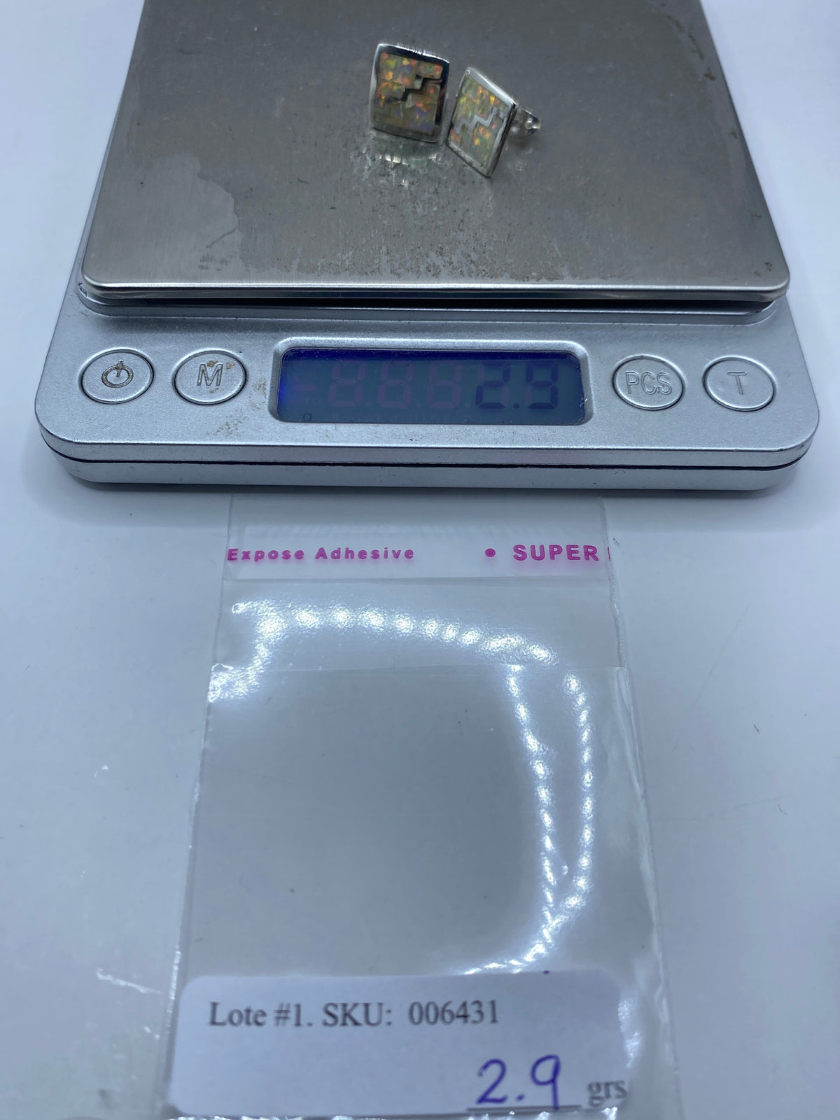Aretes Plata 950 con Ópalo de Fuego — Taxco — foto 6
