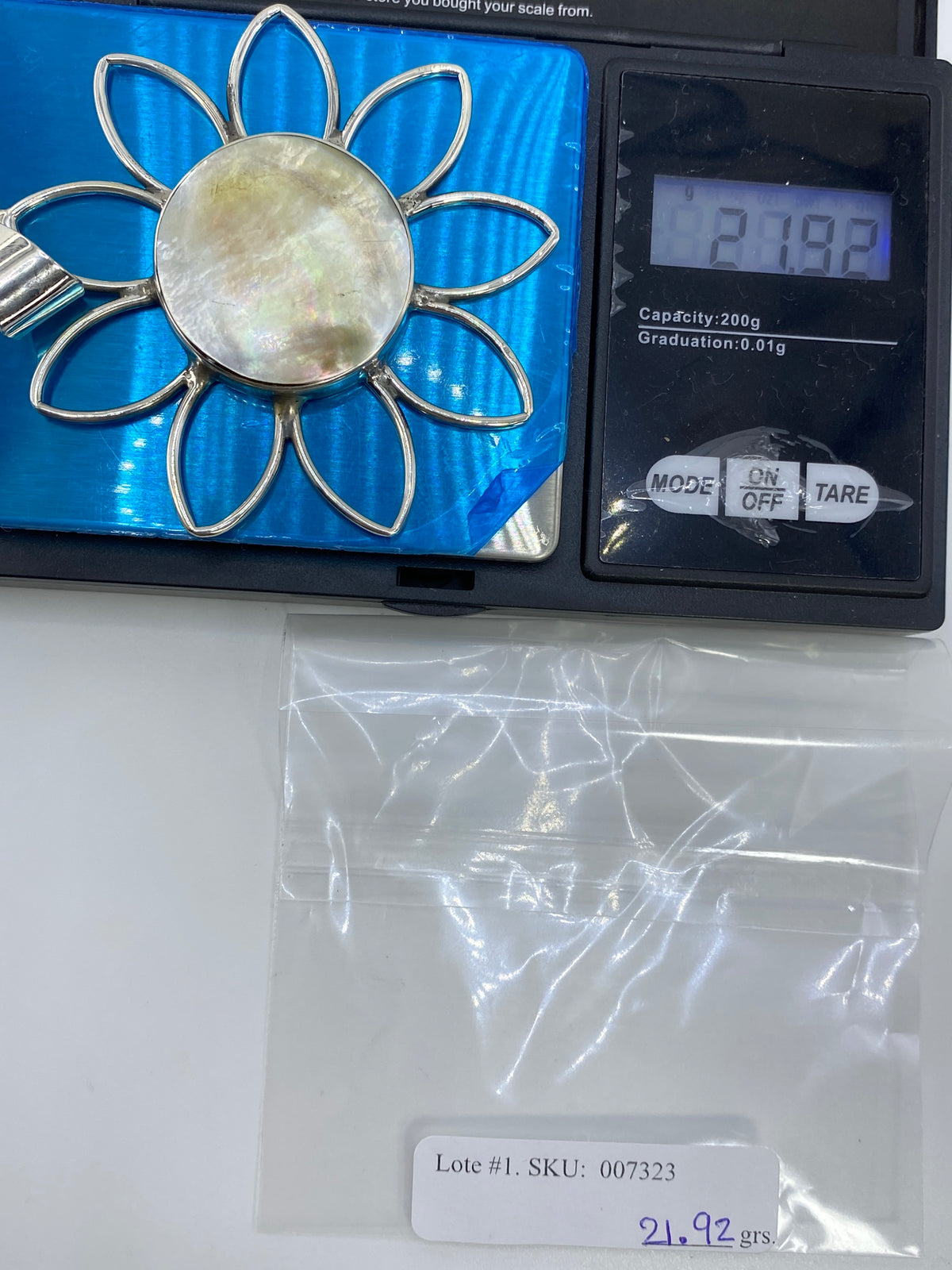 Dije Flor de Plata 950 Incrustacion de Piedra — Taxco — foto 6