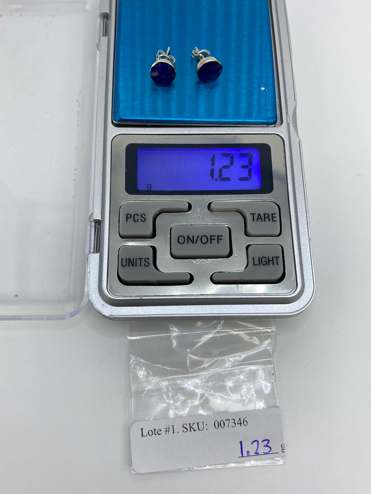 Aretes Plata 925 Lapislázuli Pequeños — Taxco — foto 6