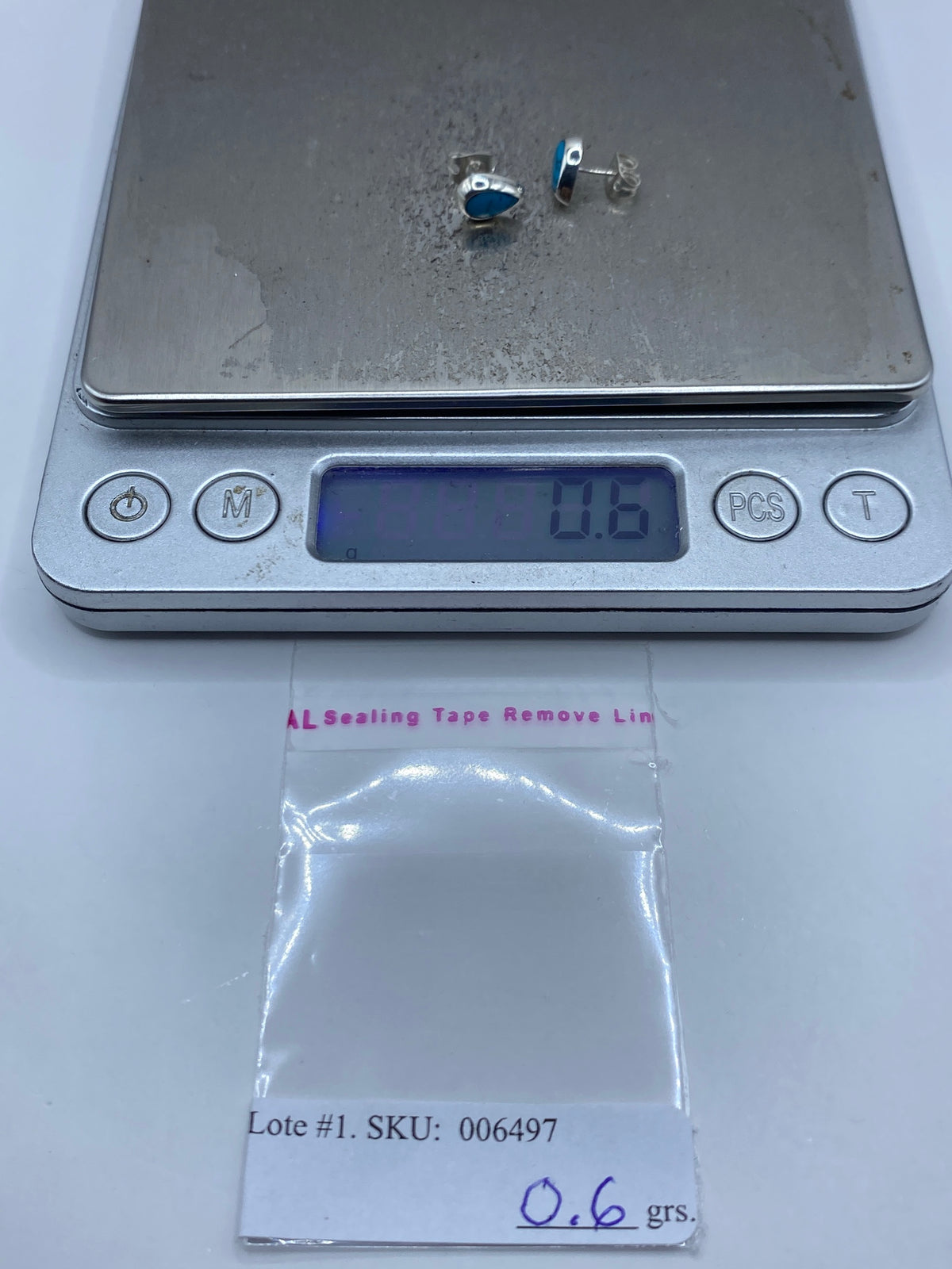 Aretes Turquesa Plata 925 — Minimalistas Taxco — foto 6