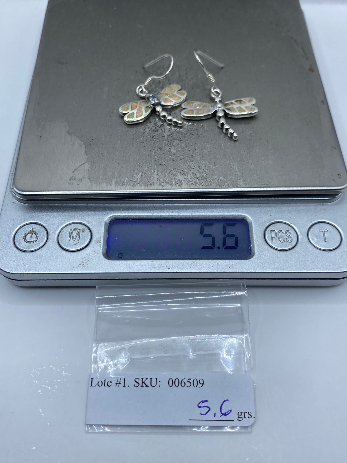 Aretes de Plata con Ópalo de Fuego — Taxco 950 — foto 6