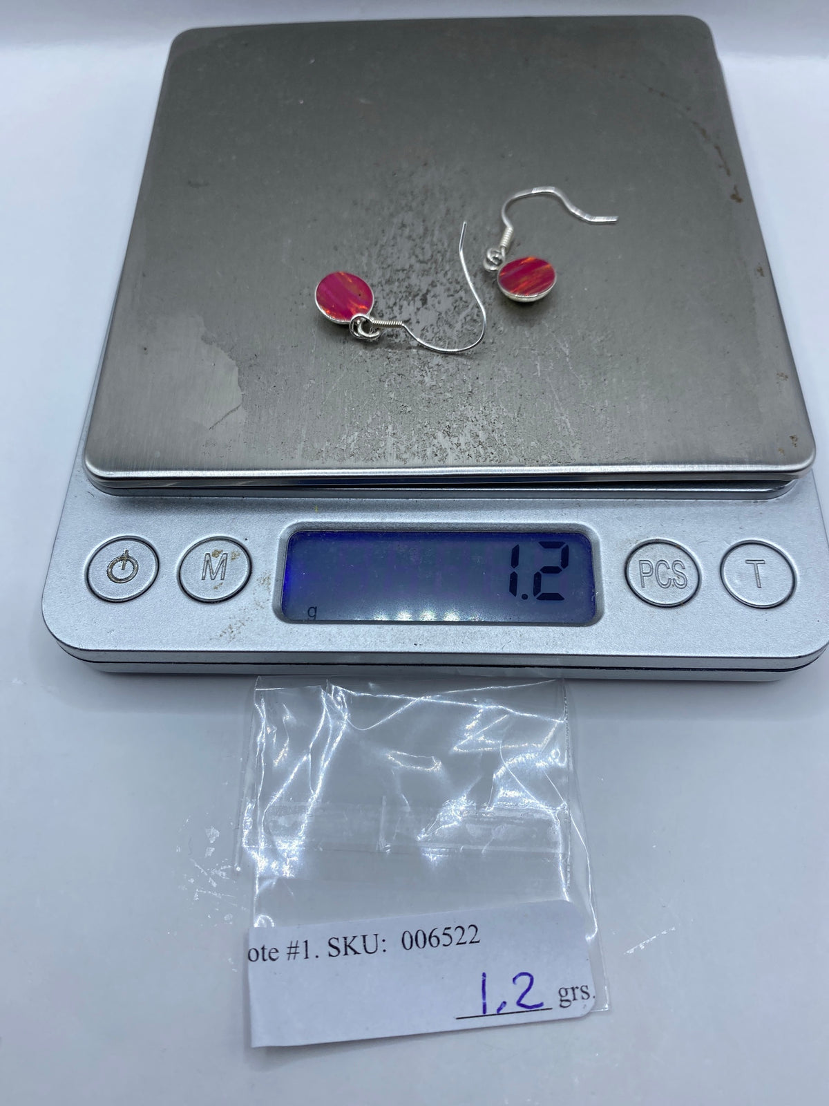 Aretes Plata Ópalo de Fuego Rosa — Taxco 925 — foto 6