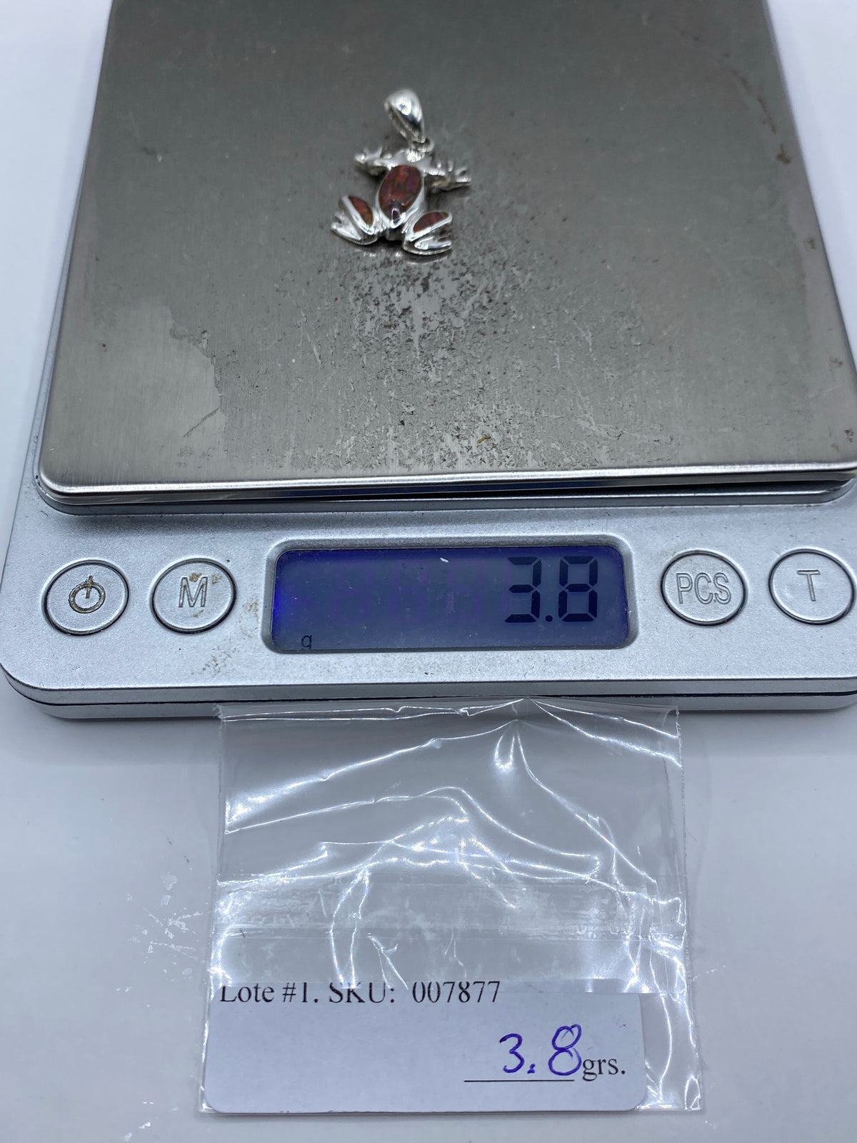 Dije Rana de Plata con Opalo de Fuego Multicolor — Taxco 950 — foto 6