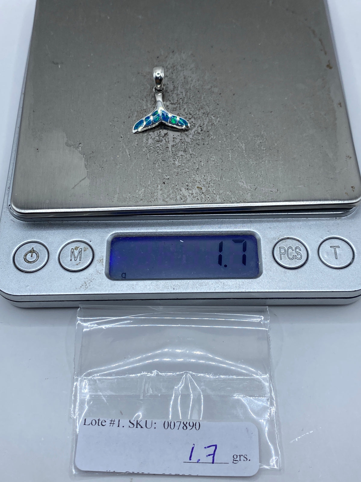 Dije Plata Ópalo de Fuego Azul — Taxco 950 — foto 6
