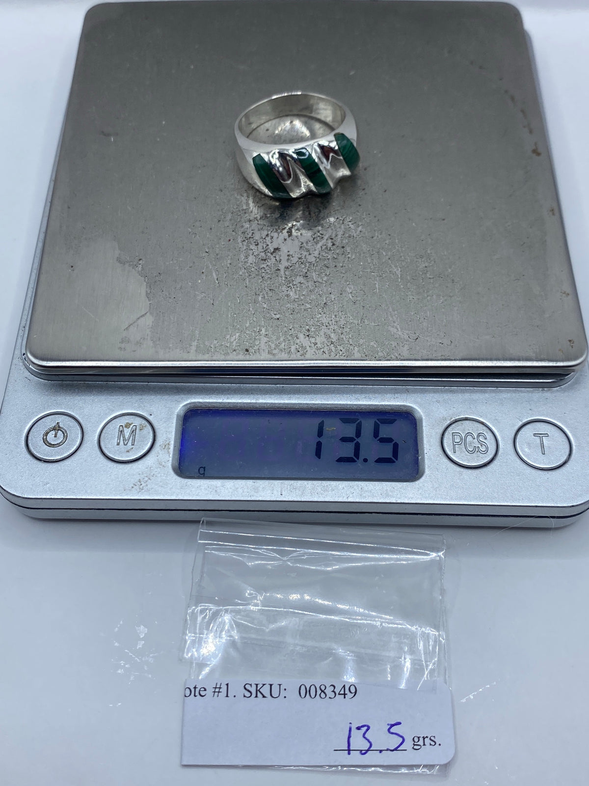 Anillo de Plata con Malaquita Verde — Taxco 925 — foto 7