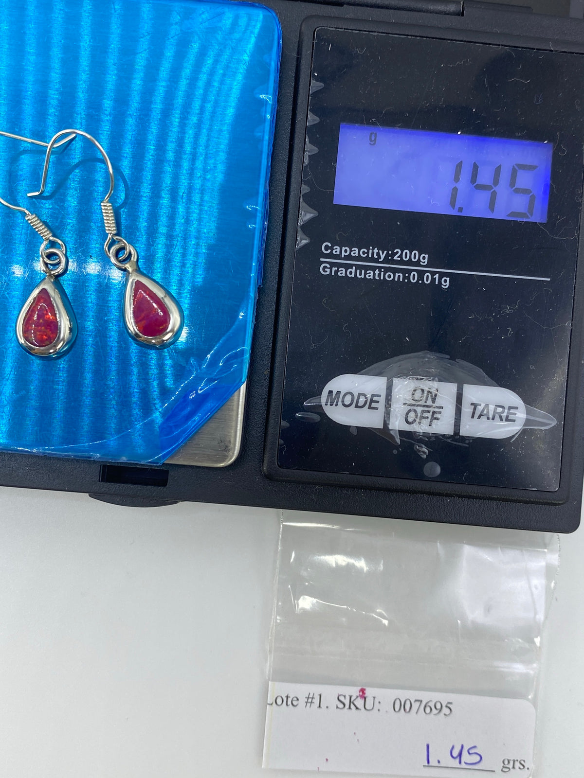 Aretes de Plata Ópalo de Fuego Rosa — Taxco 925 — foto 6