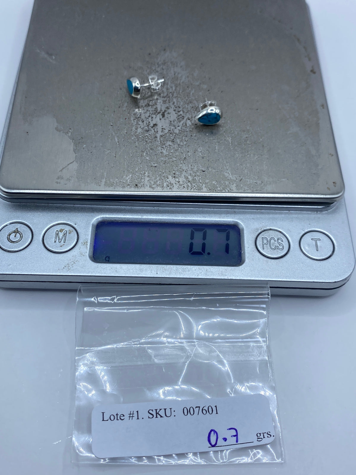 Aretes de Plata con Turquesa Azul — Taxco 925 — foto 6