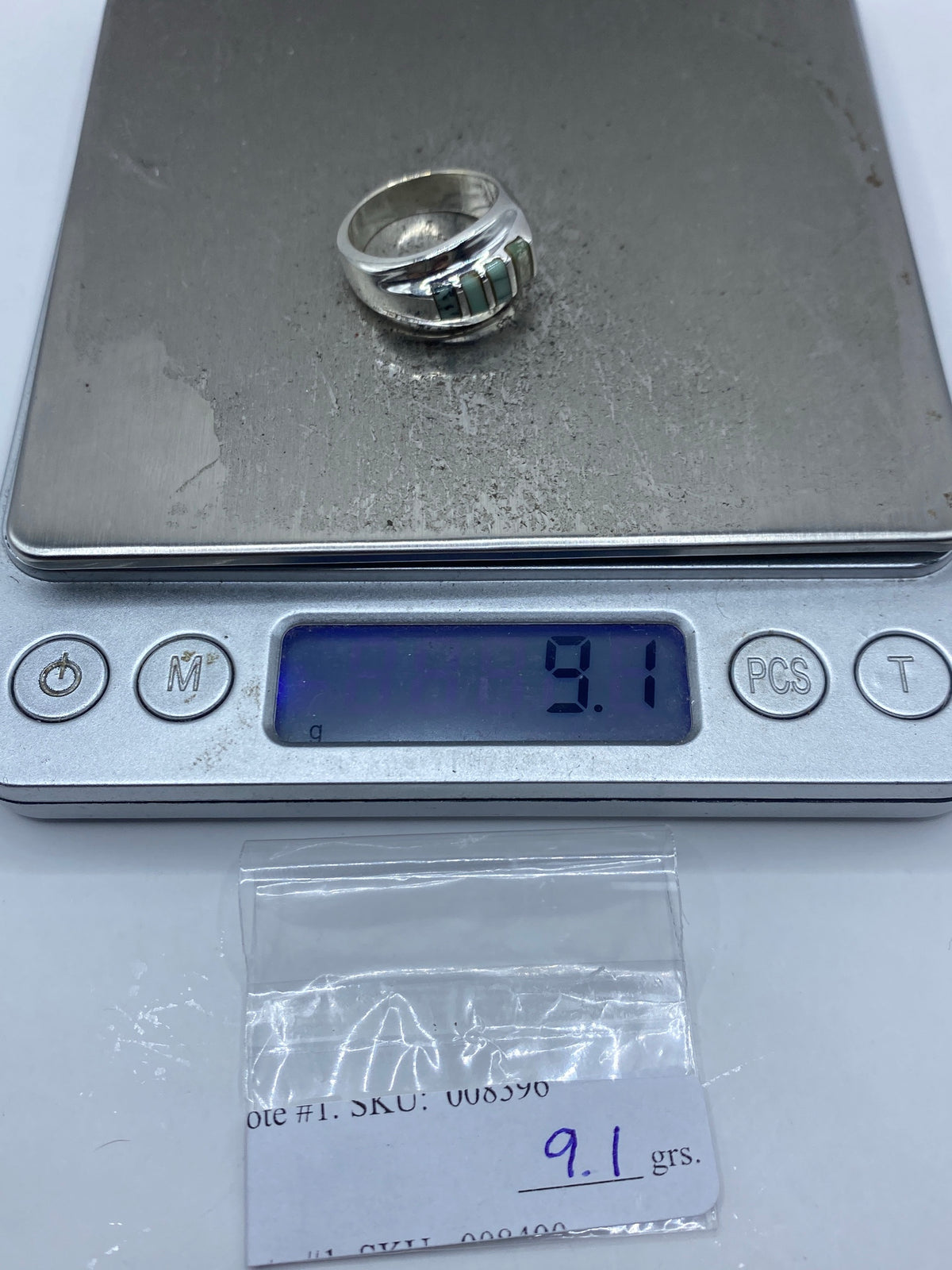 Anillo de Plata 925 con Turquesa Azul Cielo — Taxco — foto 7
