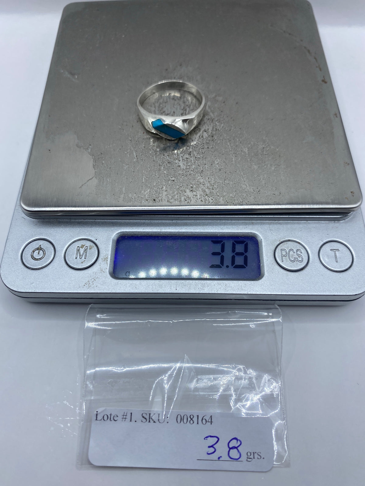 Anillo de Plata Turquesa Azul Cielo — Taxco 925 — foto 7