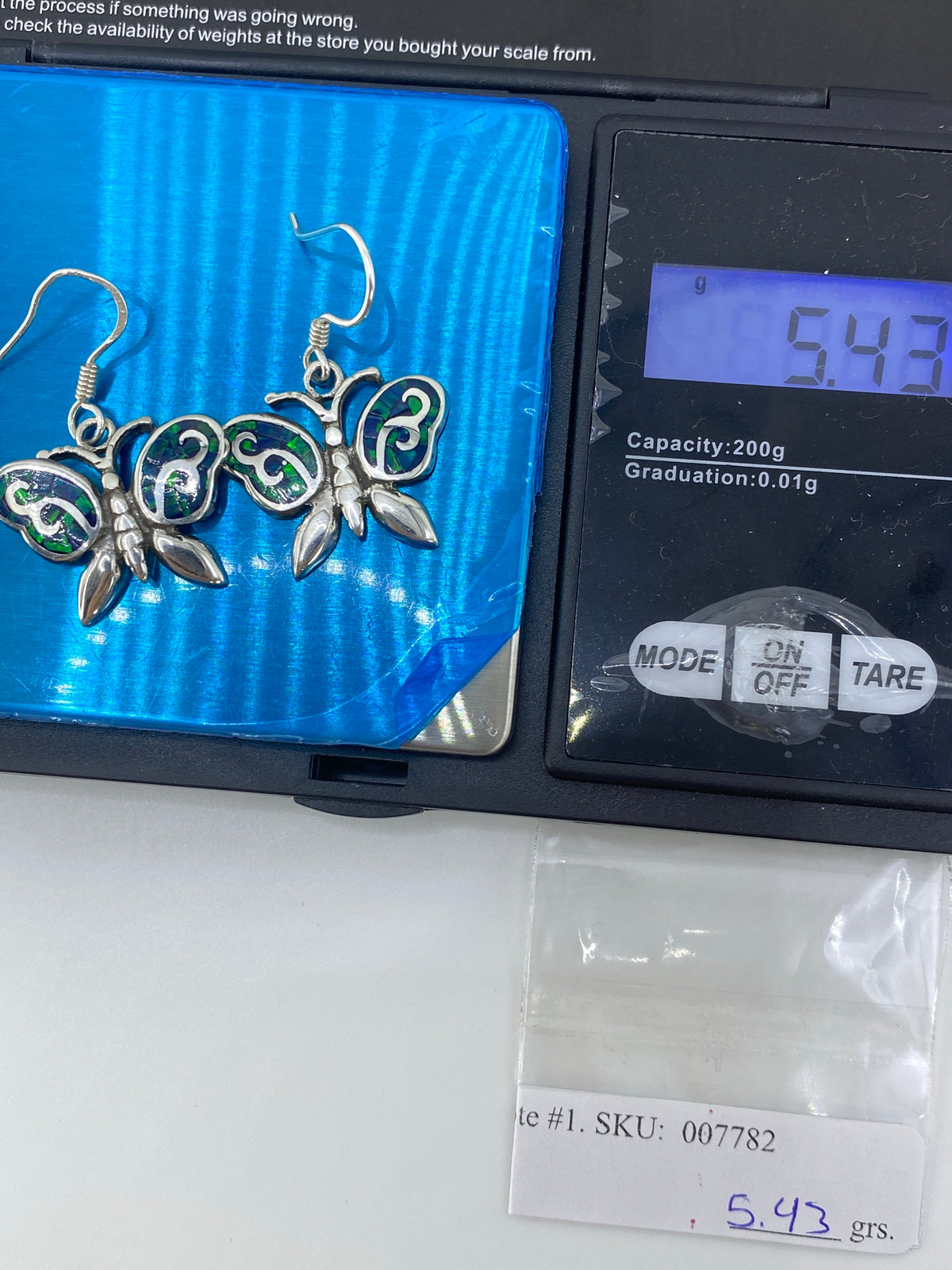 Aretes de Plata con Ópalo de Fuego Verde — Taxco 950 — foto 6
