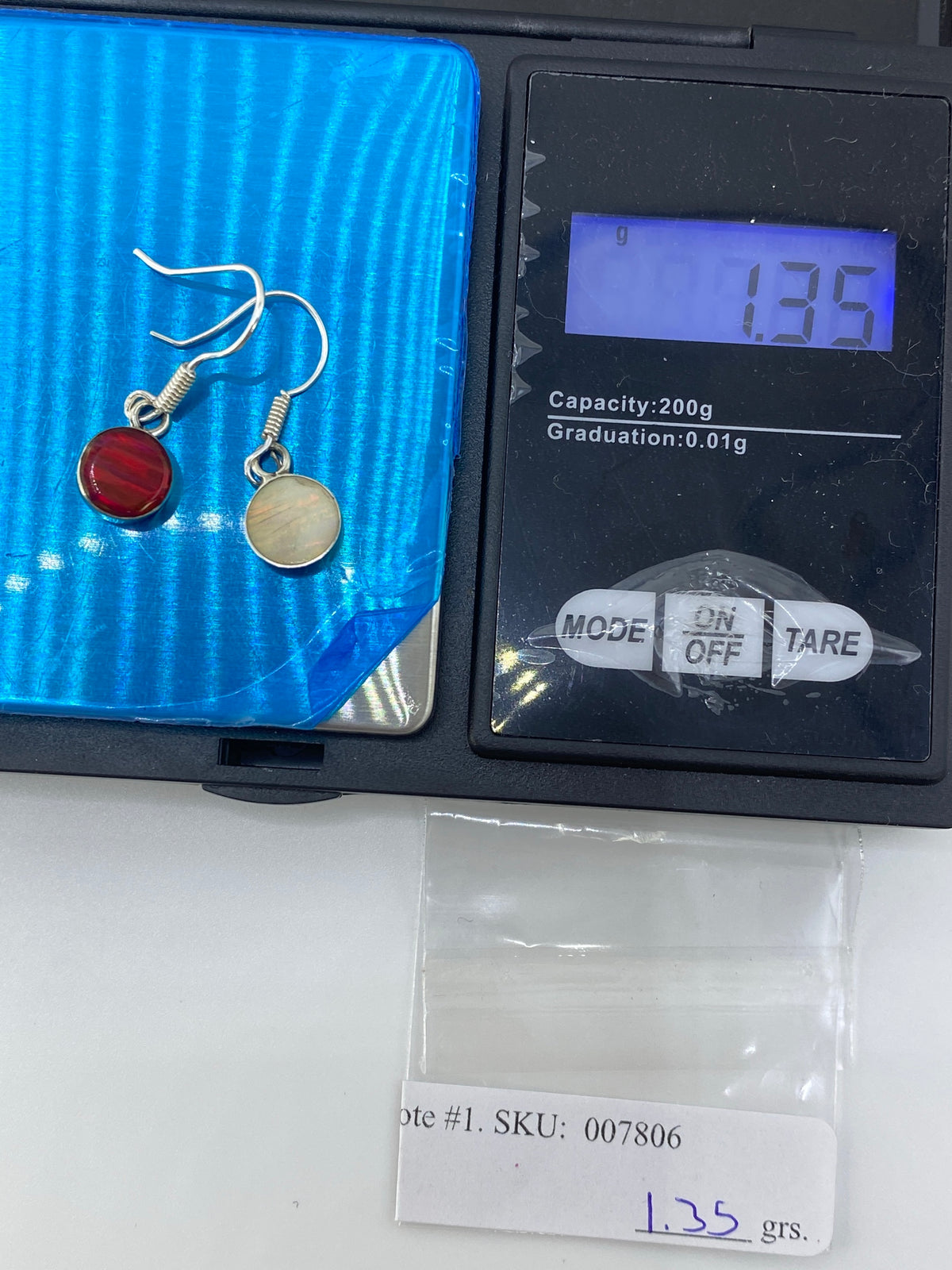 Aretes de Plata 950 con Ópalo Multicolor — Taxco — foto 6