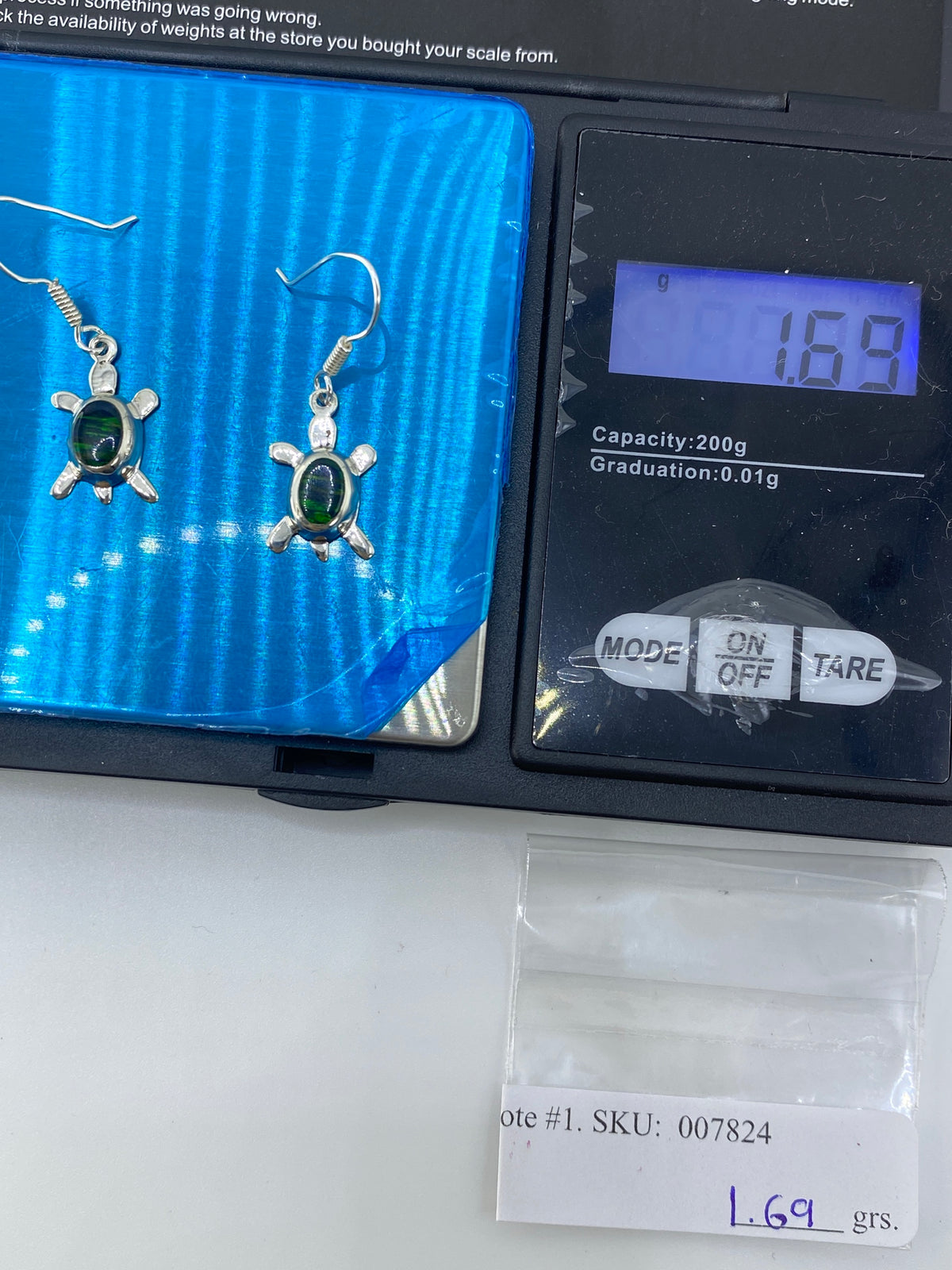 Aretes de Plata Tortuga con Ópalo de Fuego Verde — foto 6