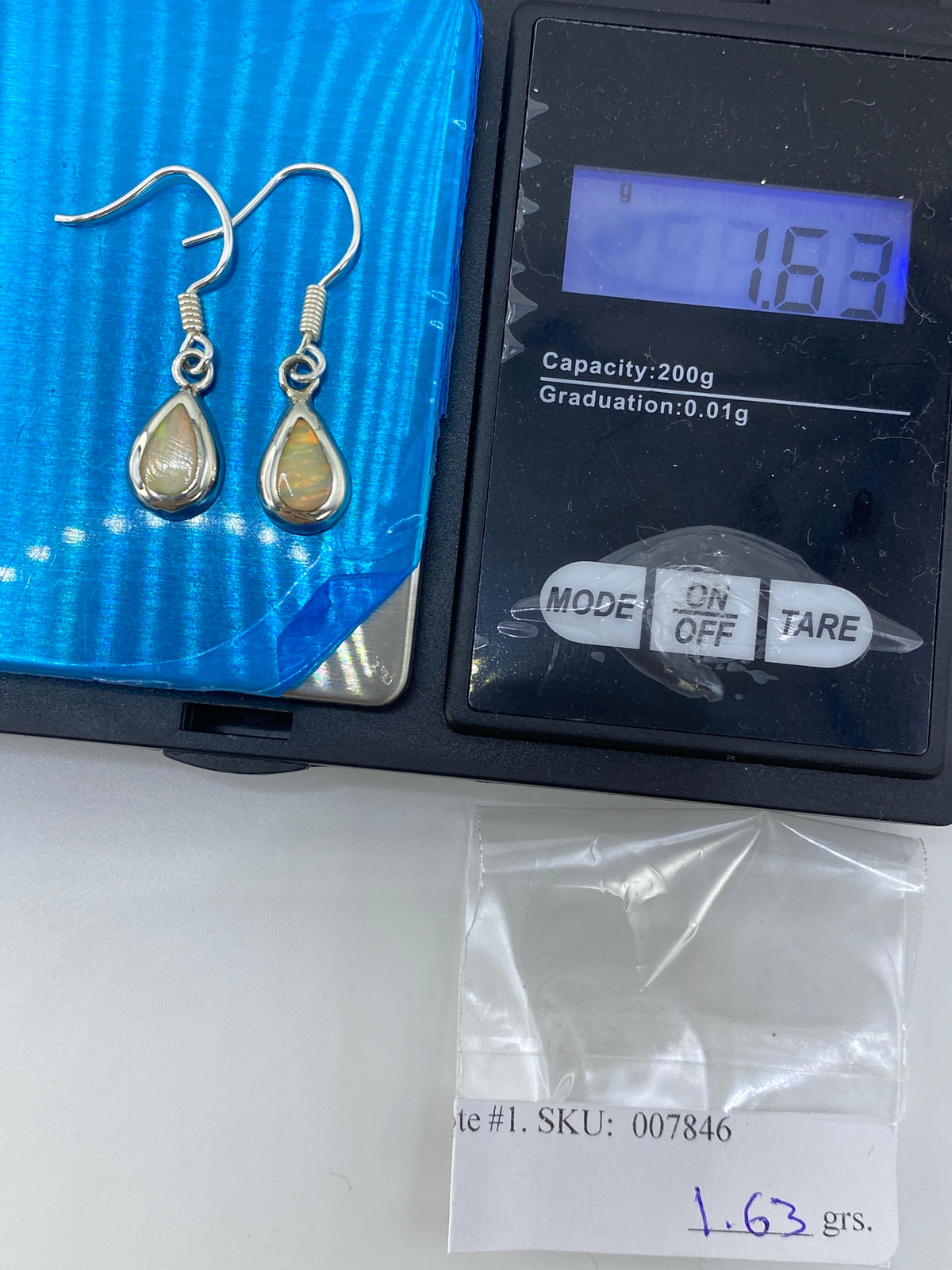 Aretes de Plata Ópalo de Fuego Multicolor — Taxco 950 — foto 6