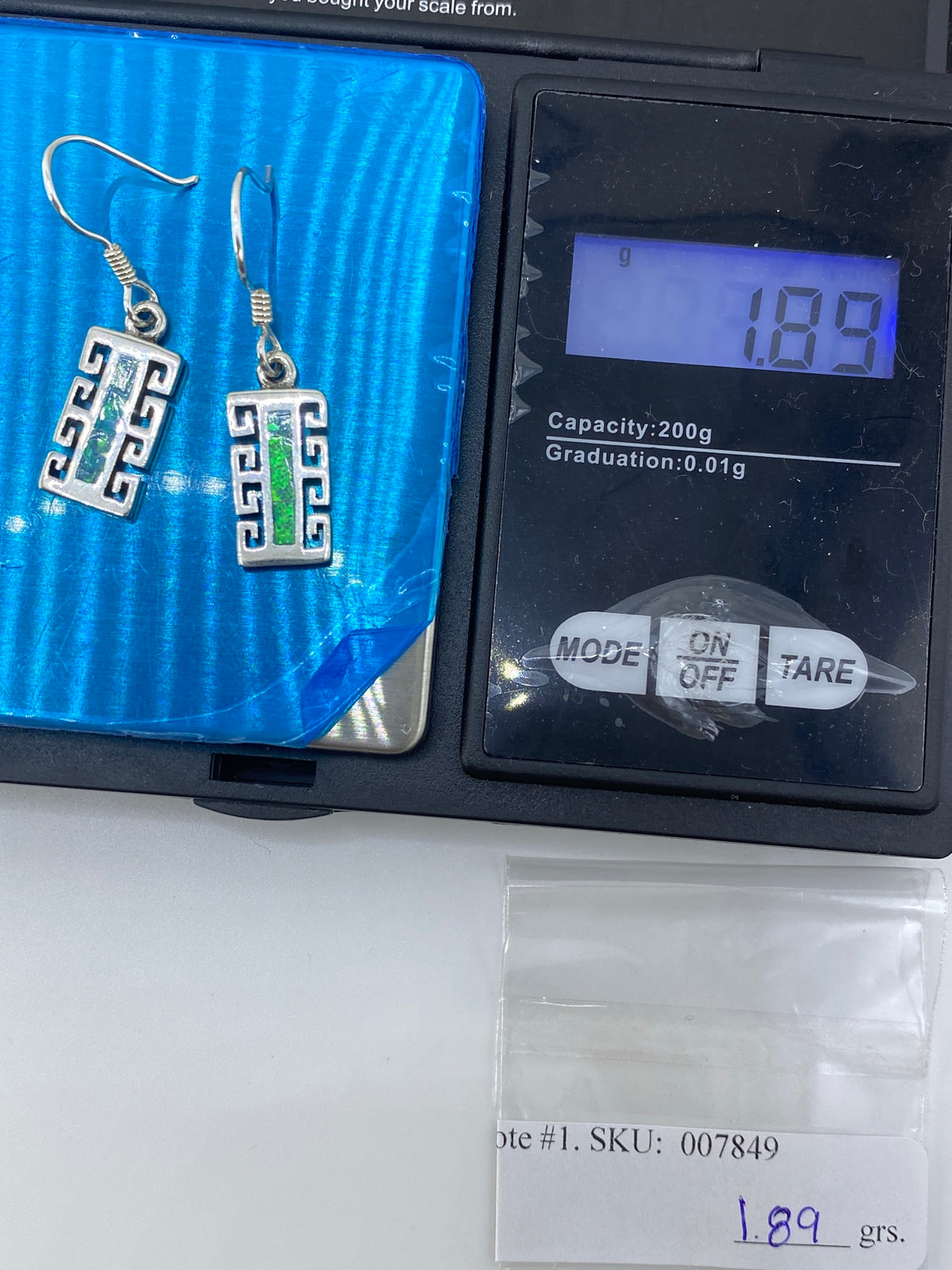 Aretes de Plata con Ópalo de Fuego Verde — Taxco 950 — foto 6