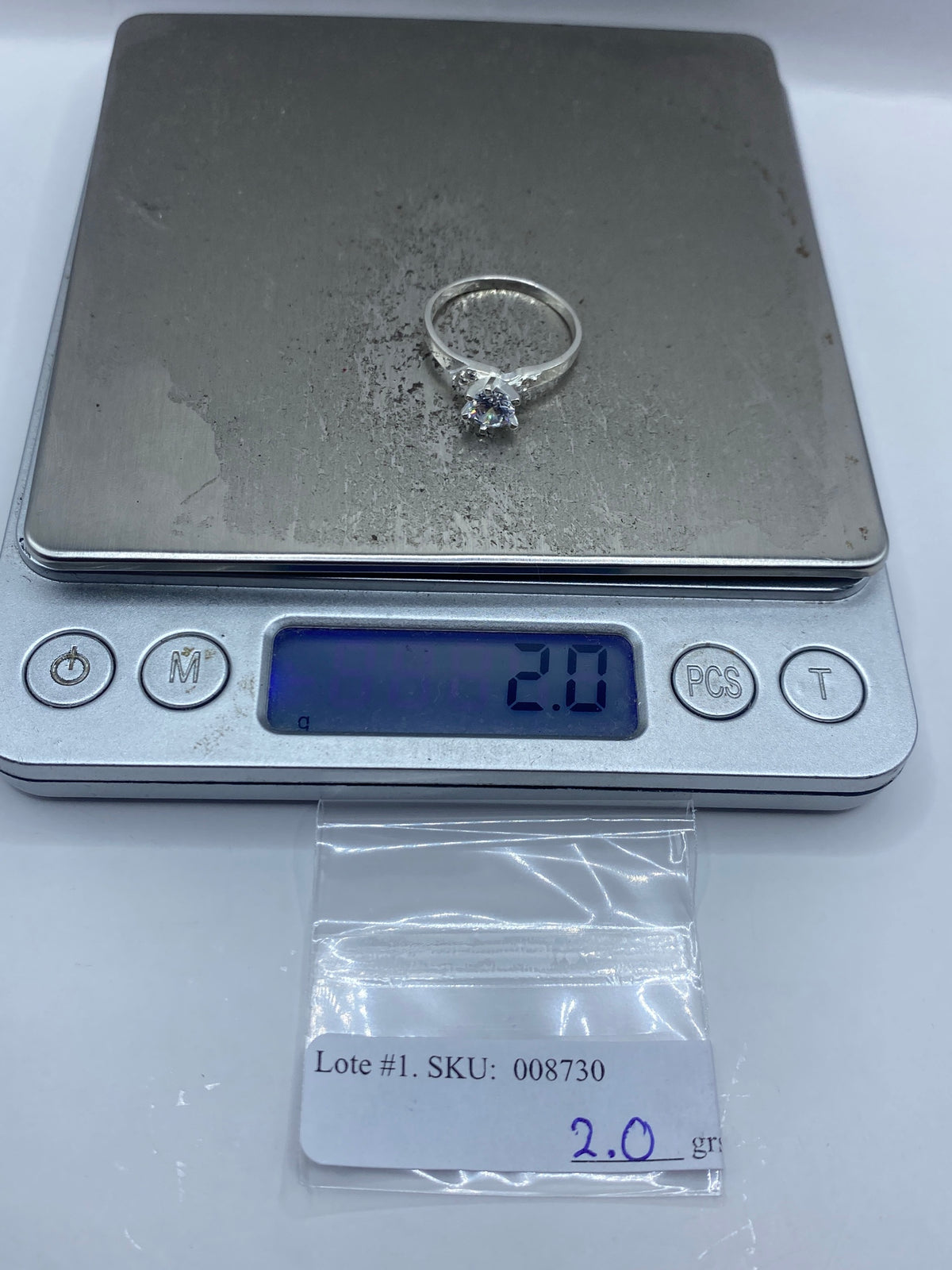 Anillo de Plata Solitario con Circonia Blanca — Taxco 925 — foto 7