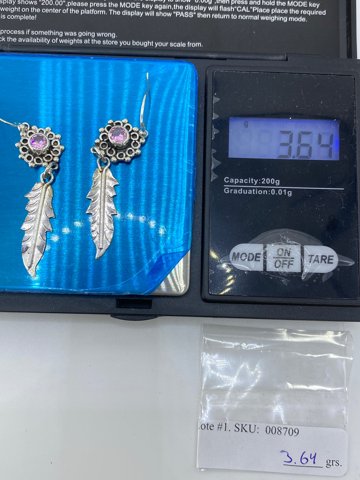Aretes Plata Circonia Rosa Art-Déco — Taxco 925 — foto 6
