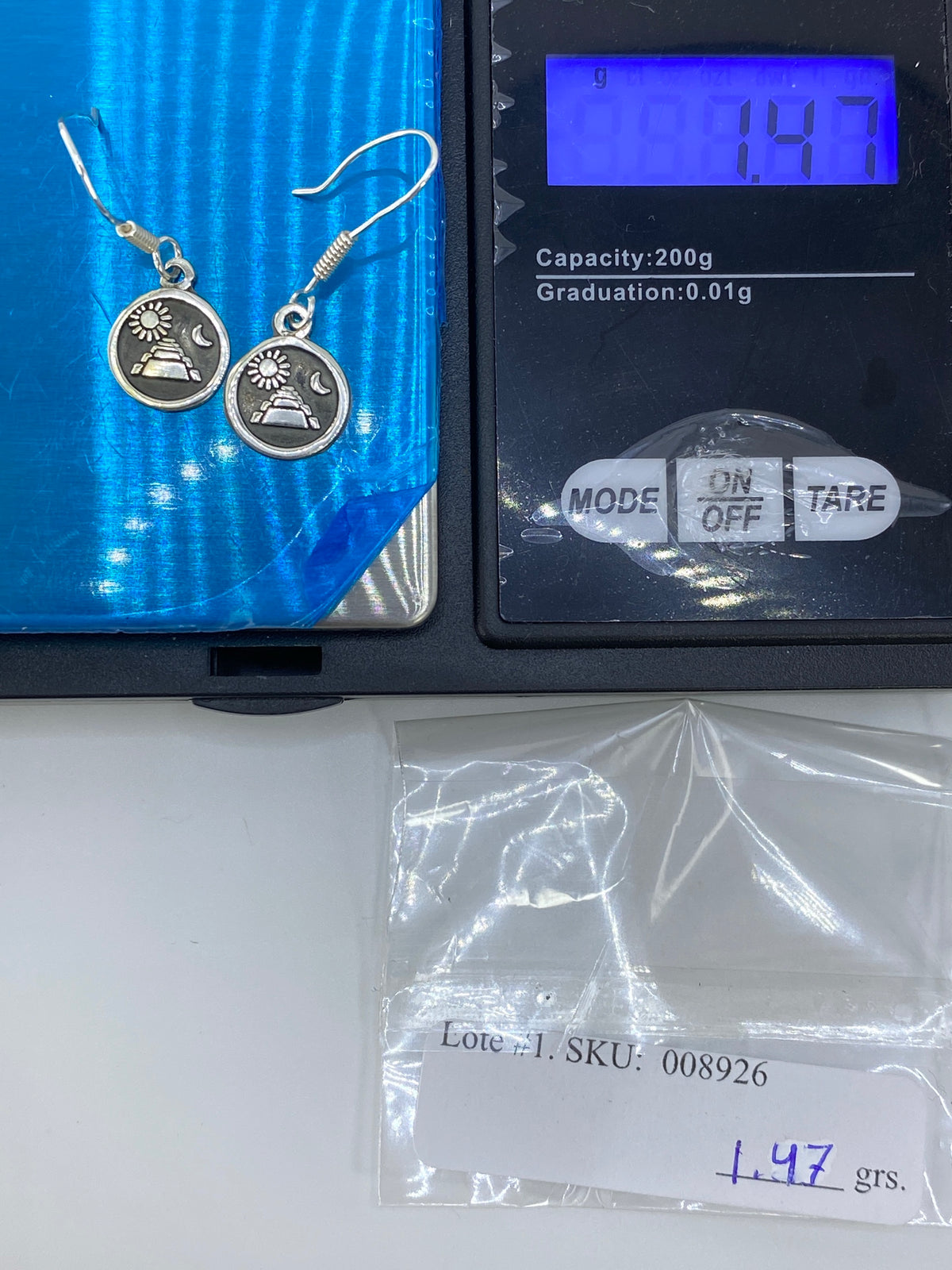 Aretes de Plata Repujado con Motivo Prehispánico — Taxco 925 — foto 6