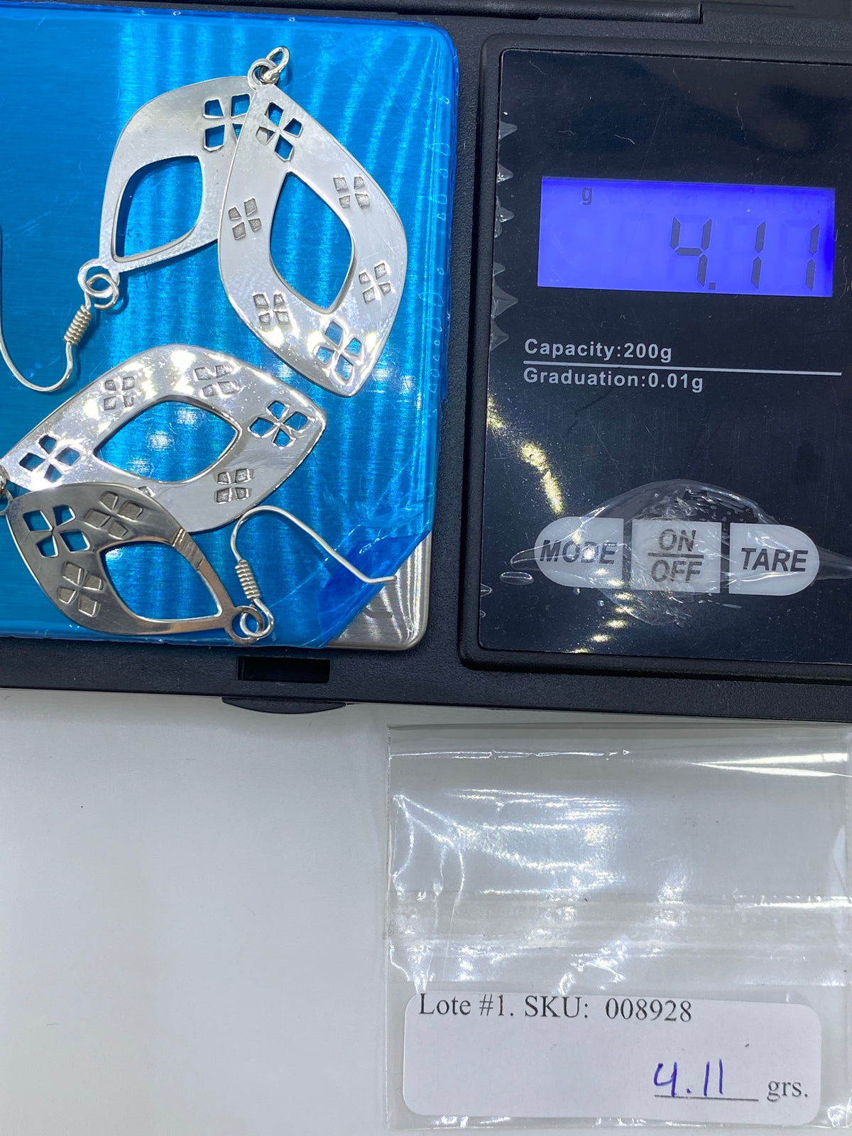 Aretes de Plata Repujados Geométricos — Taxco 925 — foto 6