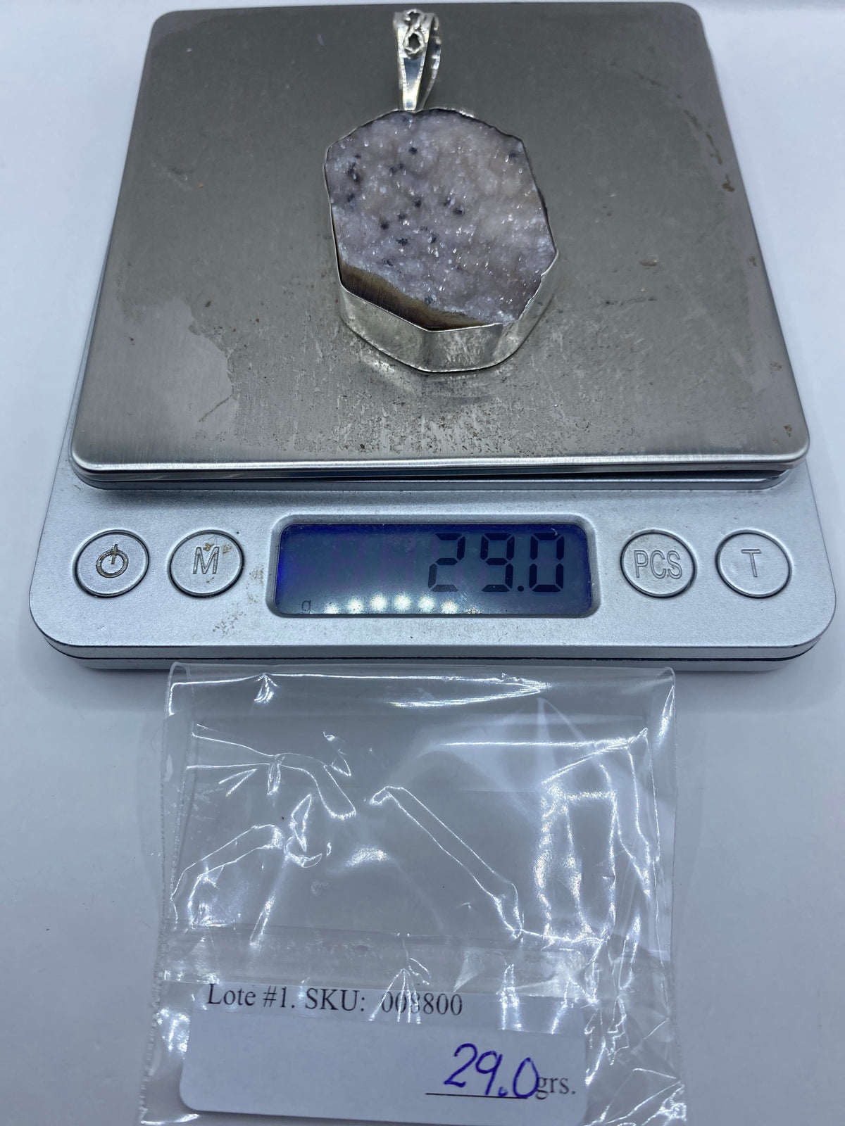 Dije de Plata 950 con Cuarzo Gris — Taxco Moderno — foto 6