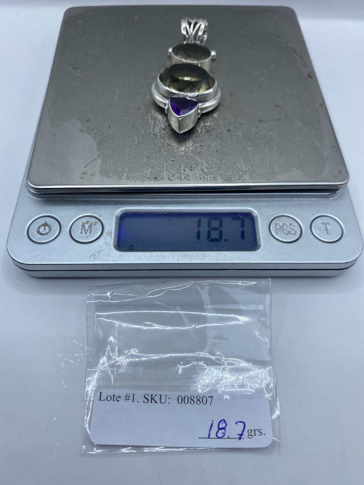 Dije Plata 925 Circonia Champaña y Morada — Taxco — foto 6