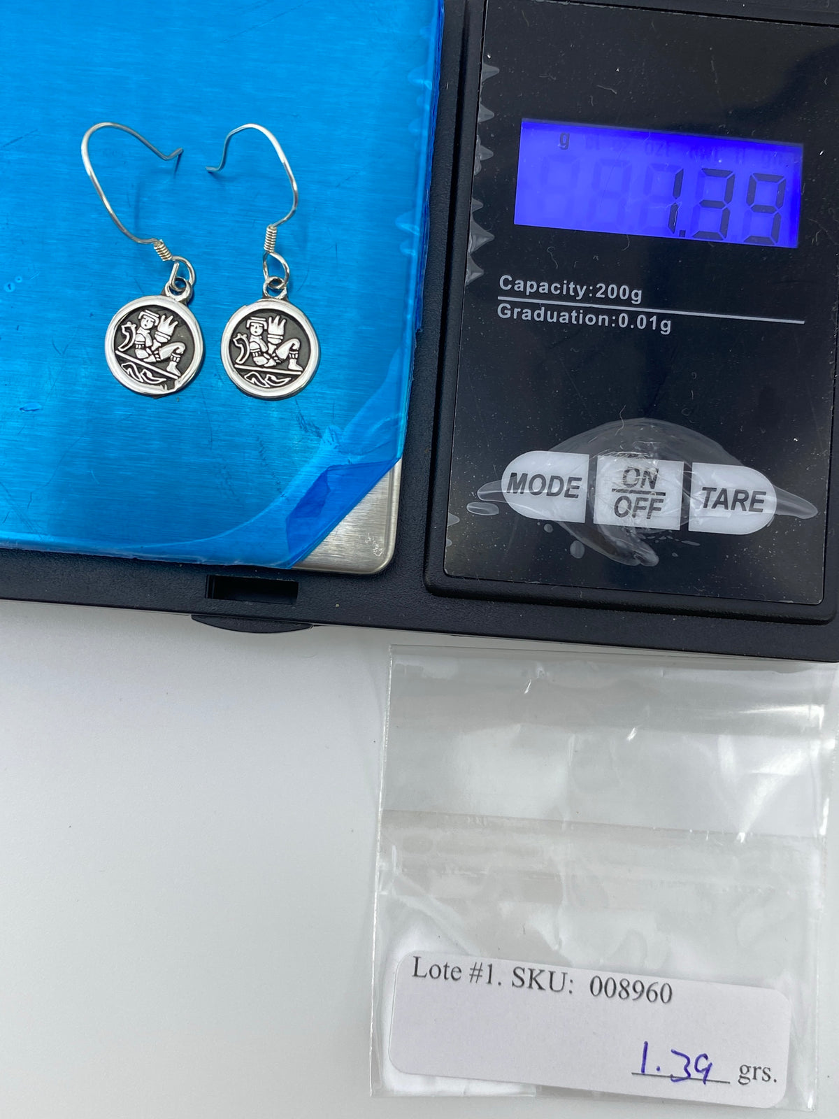 Aretes San Jorge de Plata Repujada — Taxco 925 — foto 6