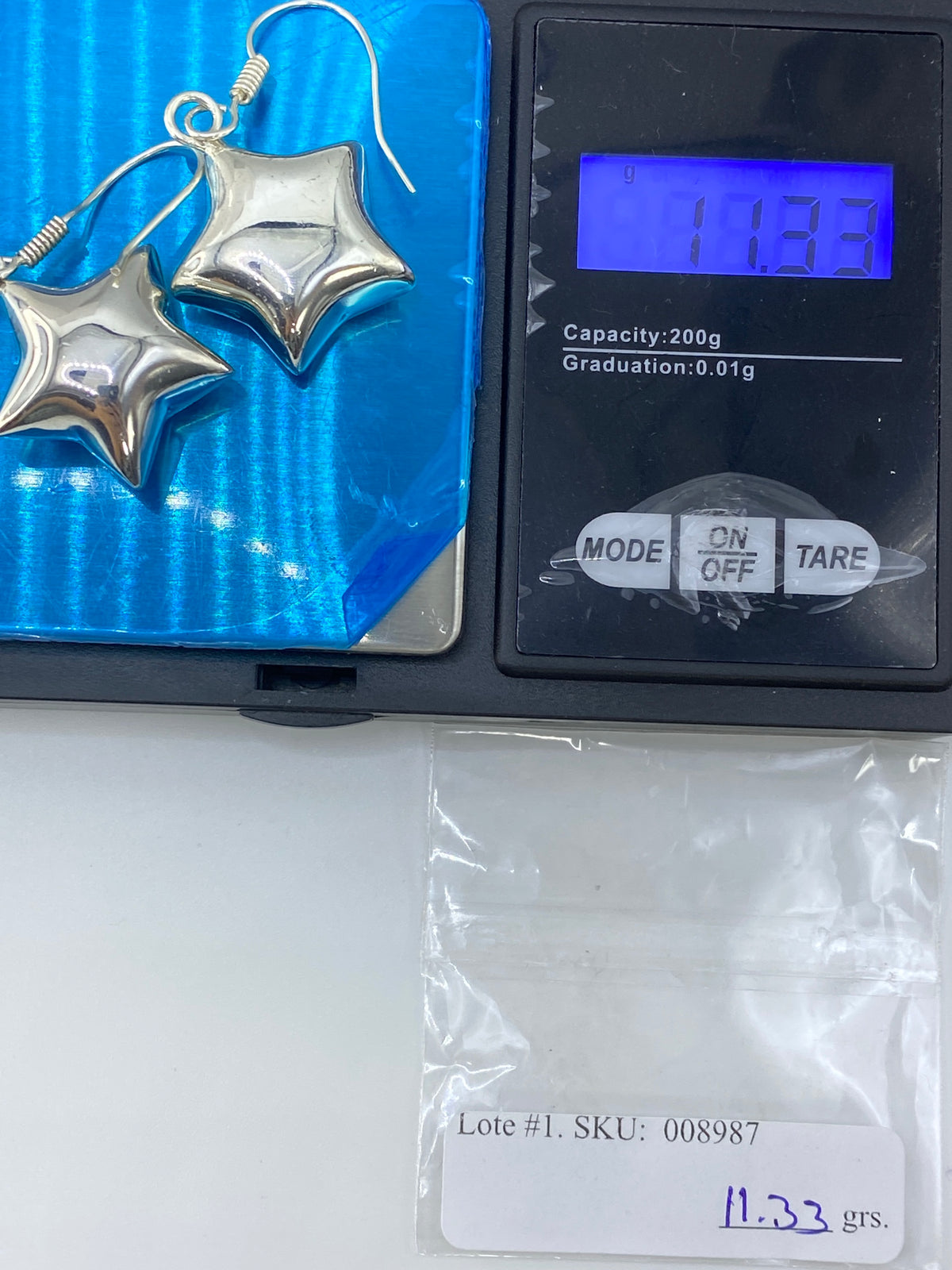Aretes Estrella de Plata Cartoneado — Taxco 925 — foto 6