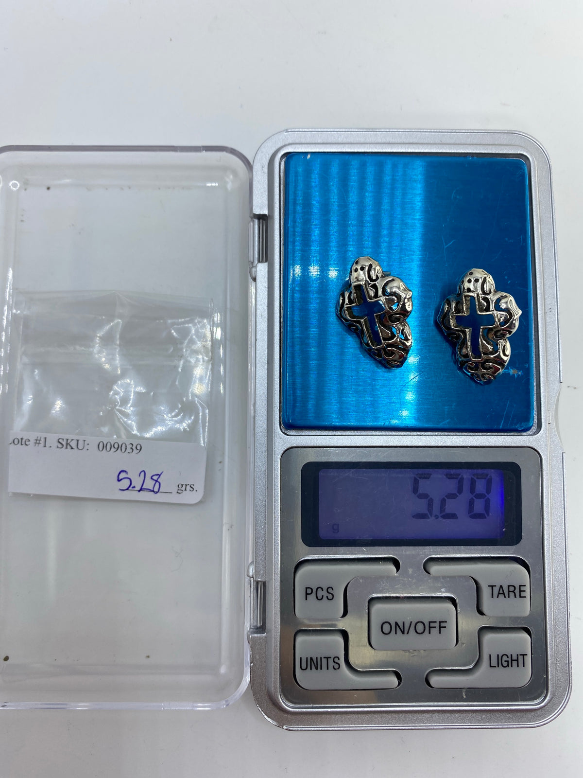 Aretes de Plata Calado con Cruz — Taxco 925 — foto 6