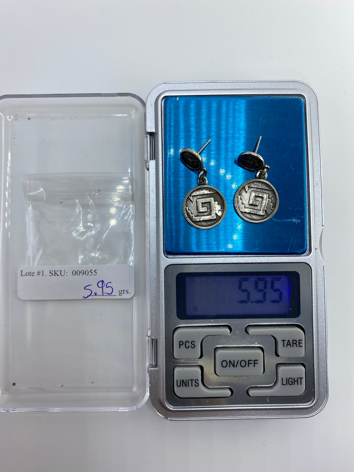 Aretes de Plata Repujado Glifo Prehispánico — Taxco 925 — foto 6