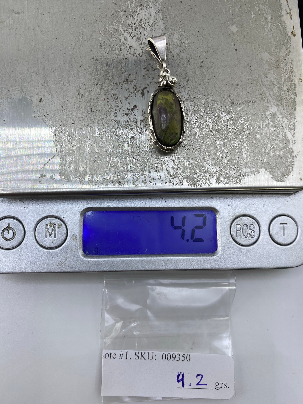 Dije de Plata con Piedra Verde — Taxco 925 — foto 6