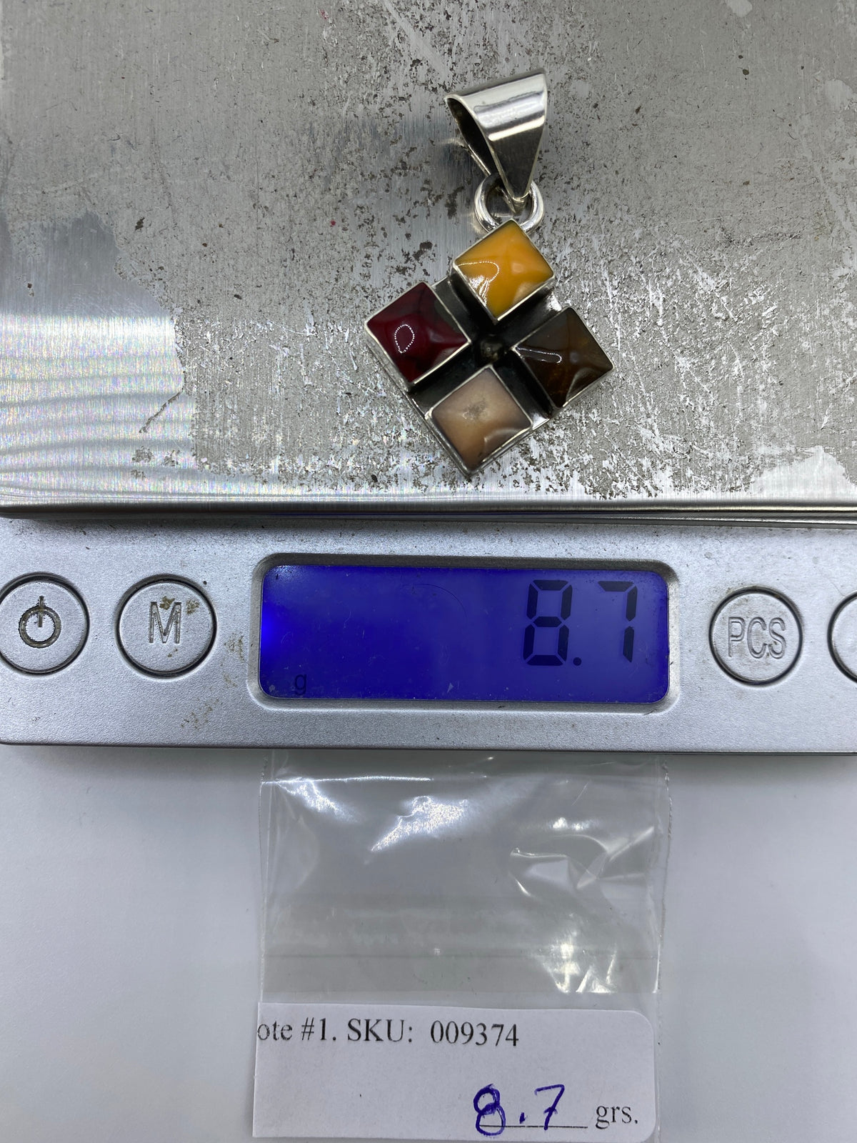 Dije de Plata Geométrico Multicolor — Taxco 925 — foto 6