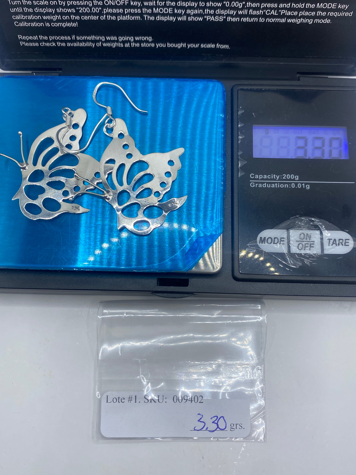 Aretes de Plata Calado Mariposa — Taxco 925 — foto 6