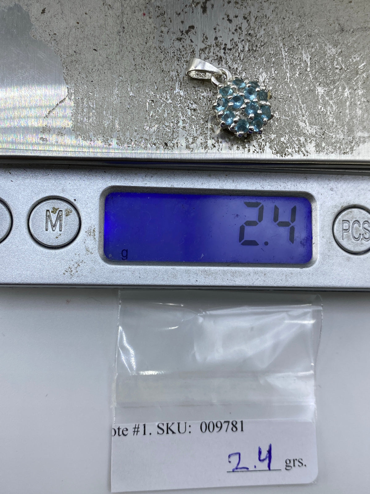 Dije de Plata con Circonia Azul Cielo — Taxco 925 — foto 6