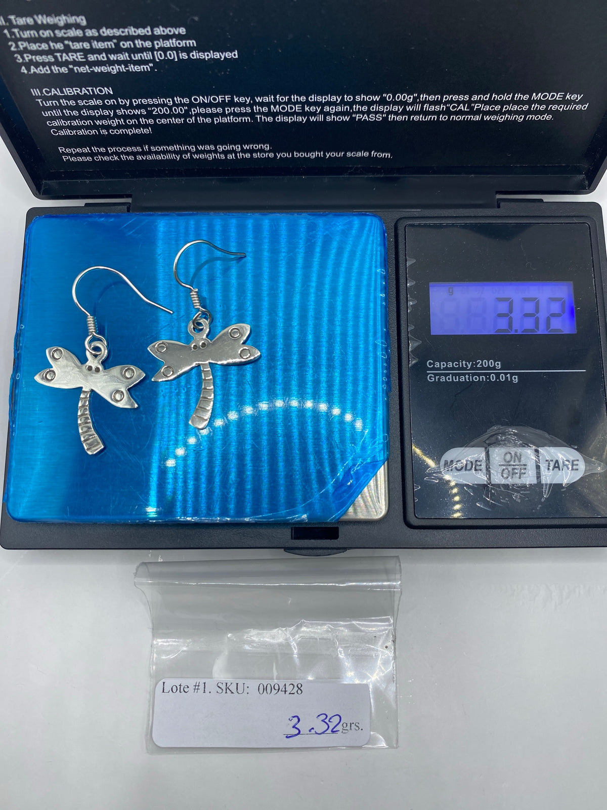 Aretes de Plata Libélula Repujada — Taxco 925 — foto 6
