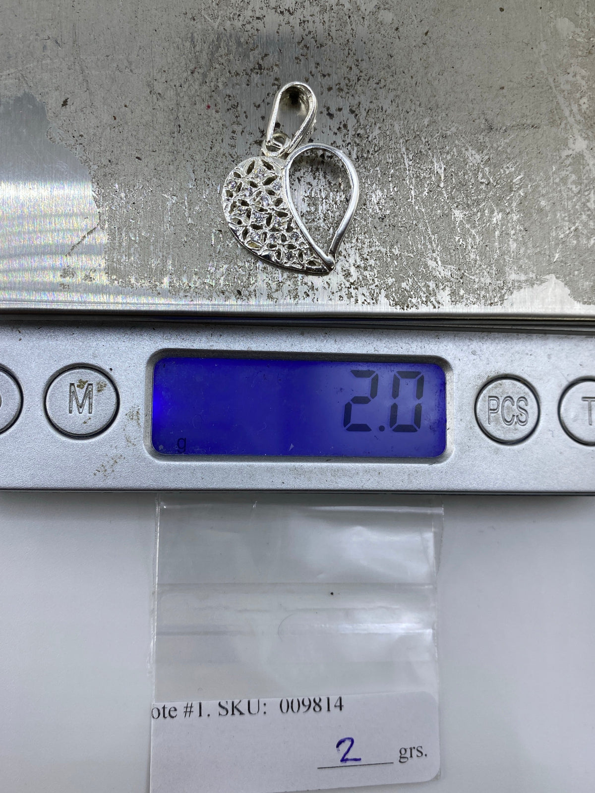 Dije Corazón de Plata 925 con Micro-Circonia — Taxco — foto 6