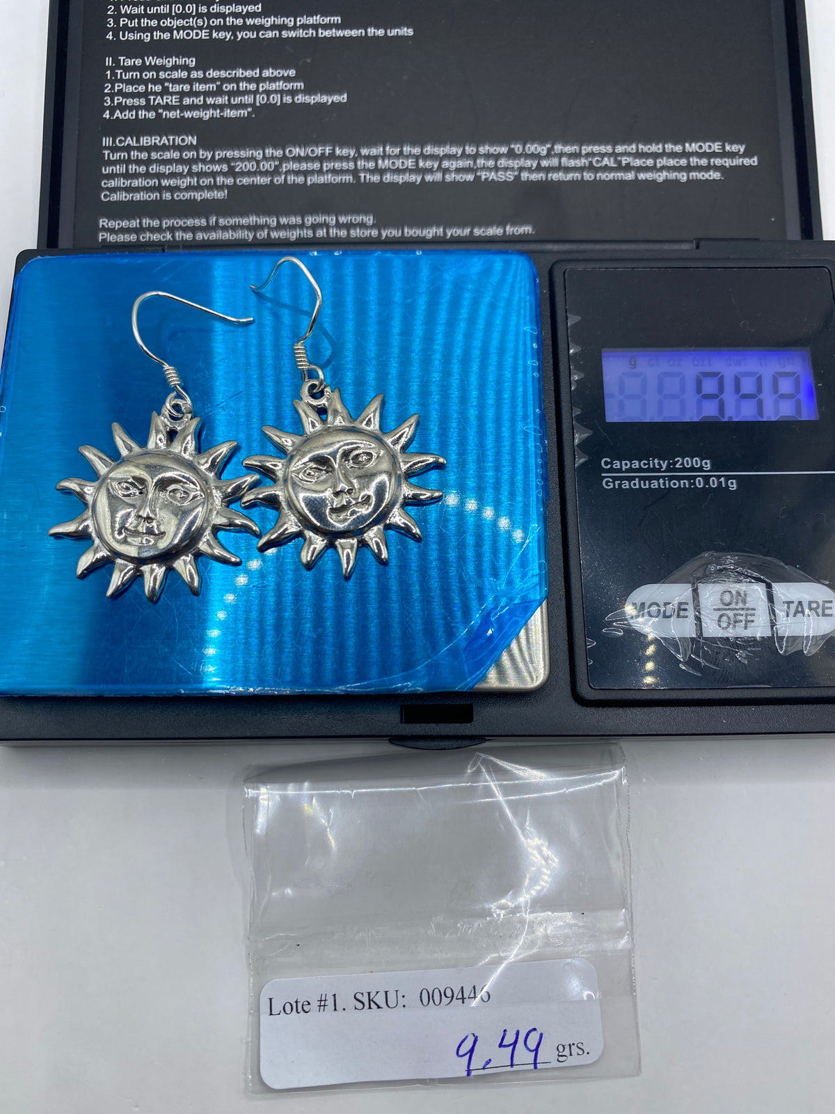 Aretes de Plata Sol Artesanal — Taxco 925 — foto 6