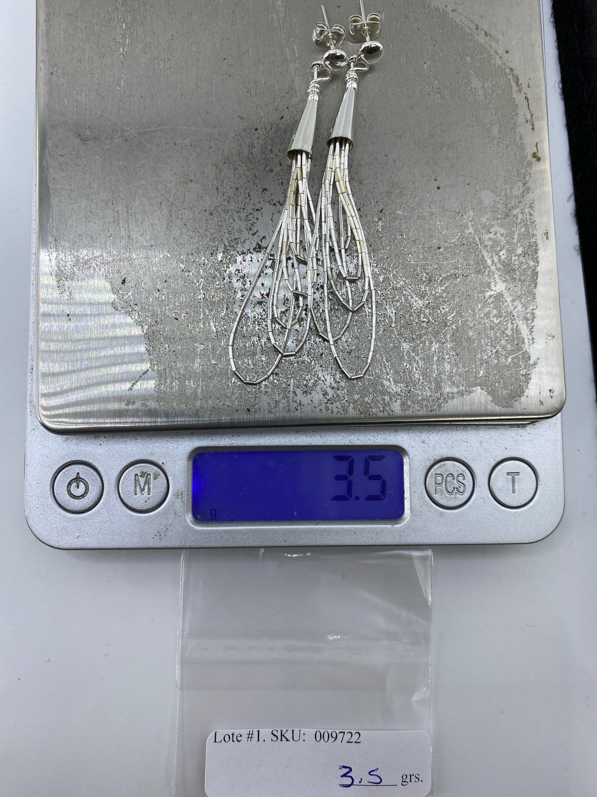 Aretes Largos de Plata con Eslabones Encadenados — Taxco 925 — foto 6