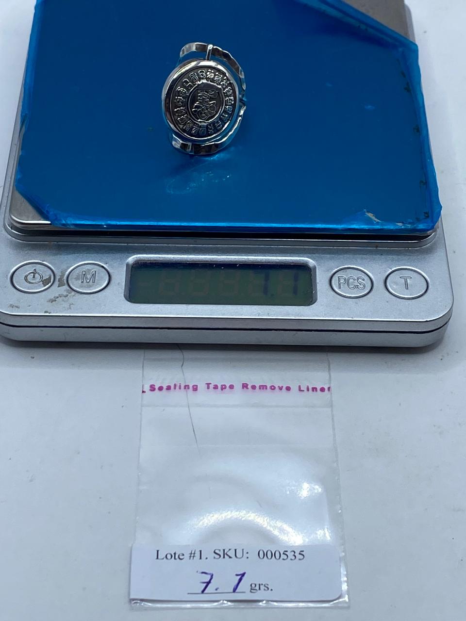 Anillo Doble Vista Calendario Azteca en Plata .925 Diseño Giratorio, peso en gramos (báscula)
