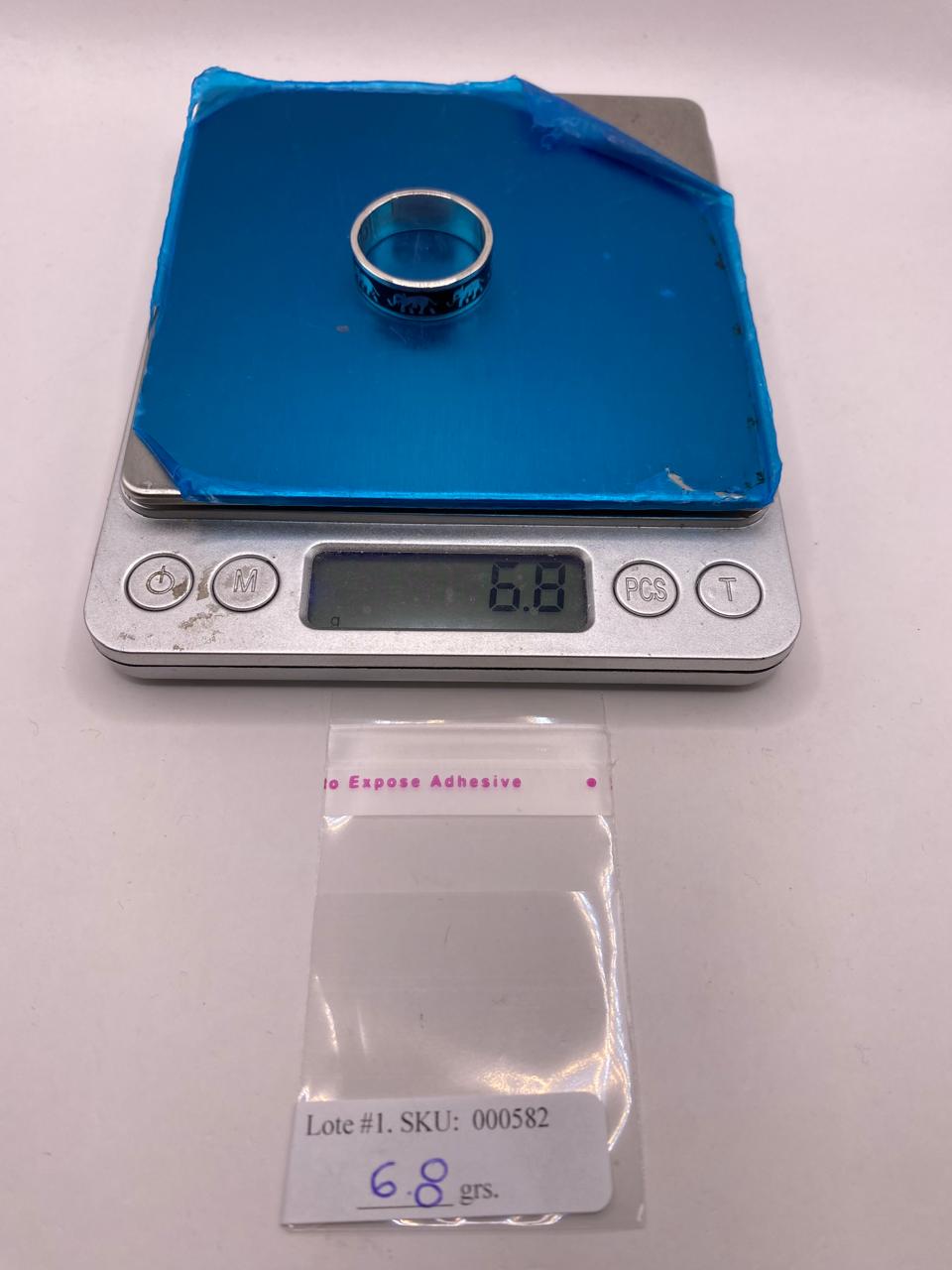 Anillo Elefantes en Plata .925 – Diseño Étnico, peso en gramos (báscula)