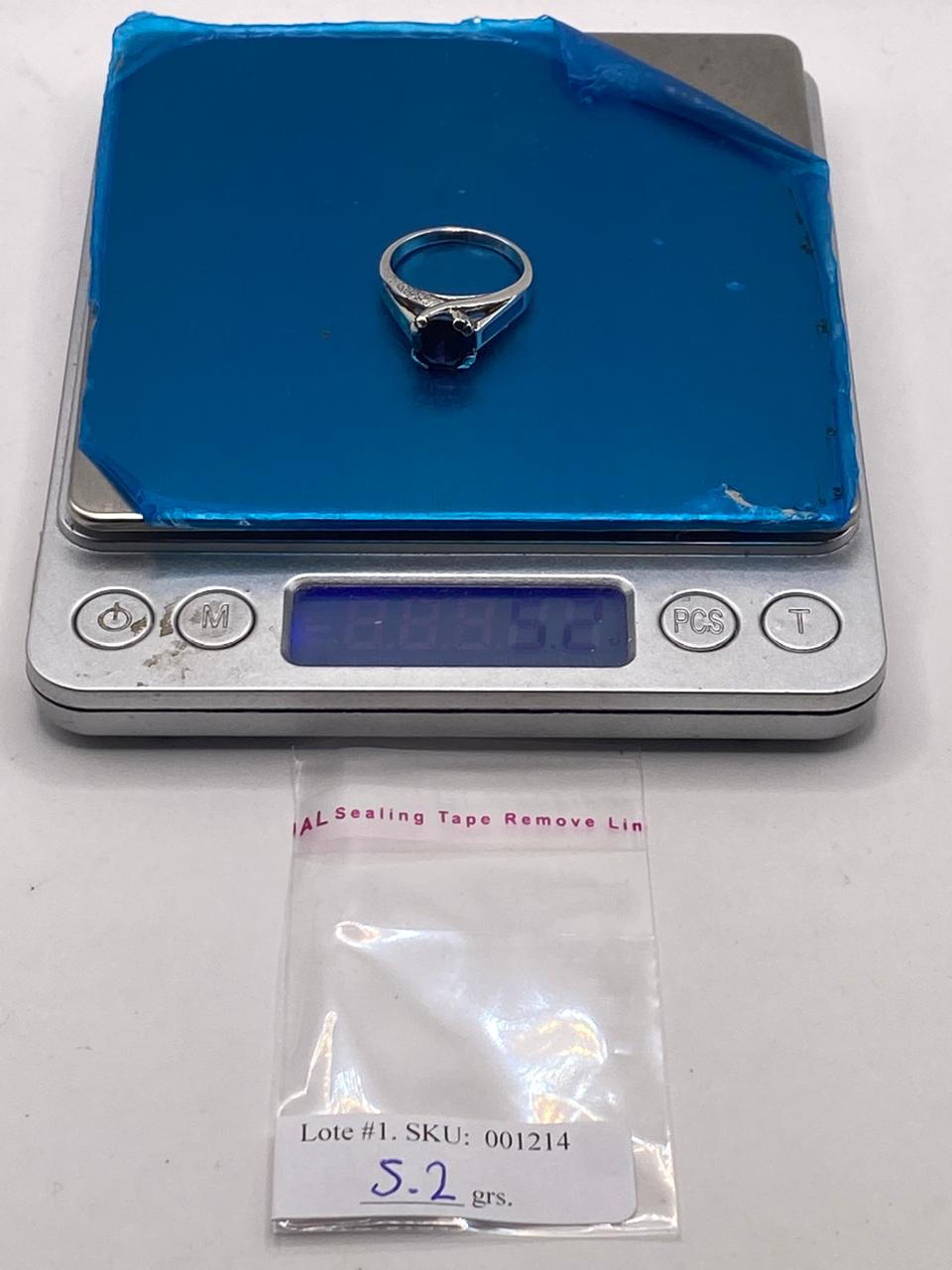 Anillo Moderno de Plata 925 con Ópalo de Fuego y Zirconia, peso en gramos (báscula)