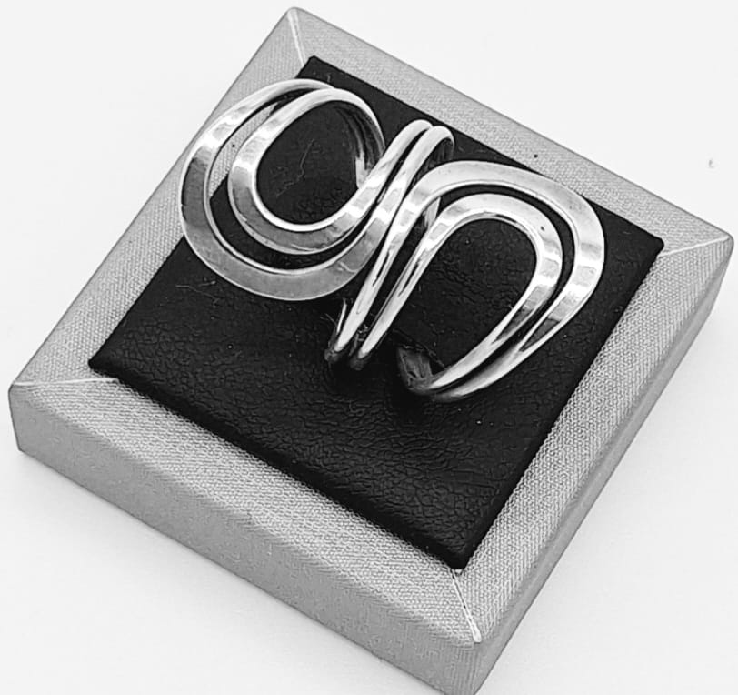 Anillo Plata Ley 925., vista frontal