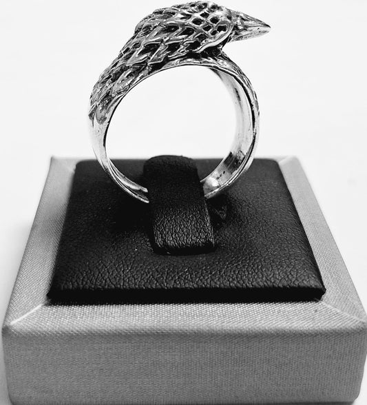 Anillo Aguila en Plata Ley 925, vista frontal