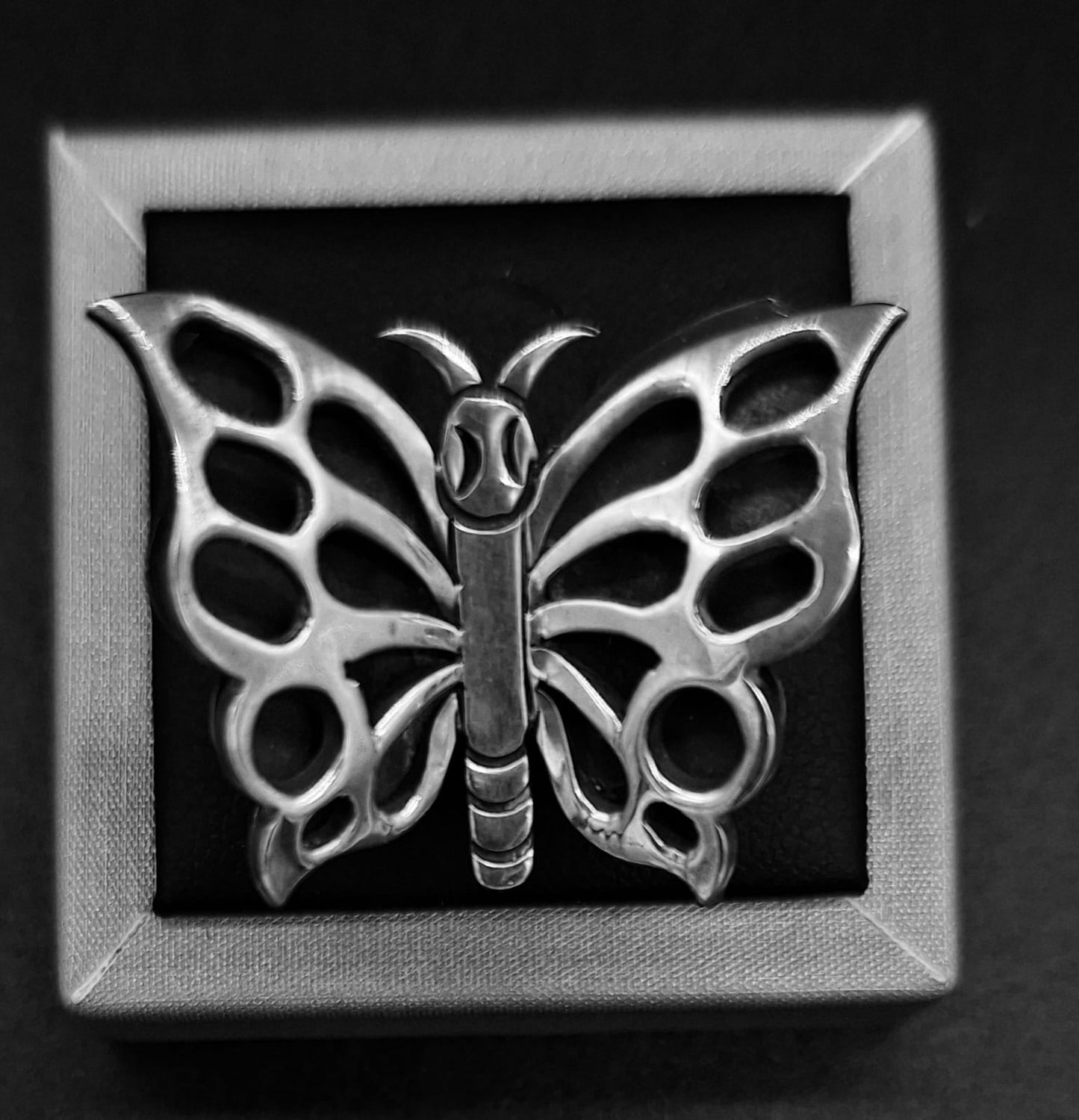 Anillo Plata Ley 925 , Mariposa, sello de autenticidad Plata Ley .925
