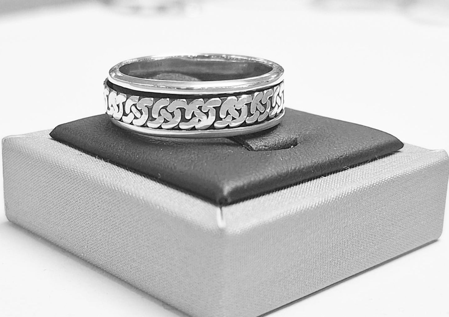 Anillo Anti Ansiedad en Plata Ley 925, sello de autenticidad Plata Ley .925