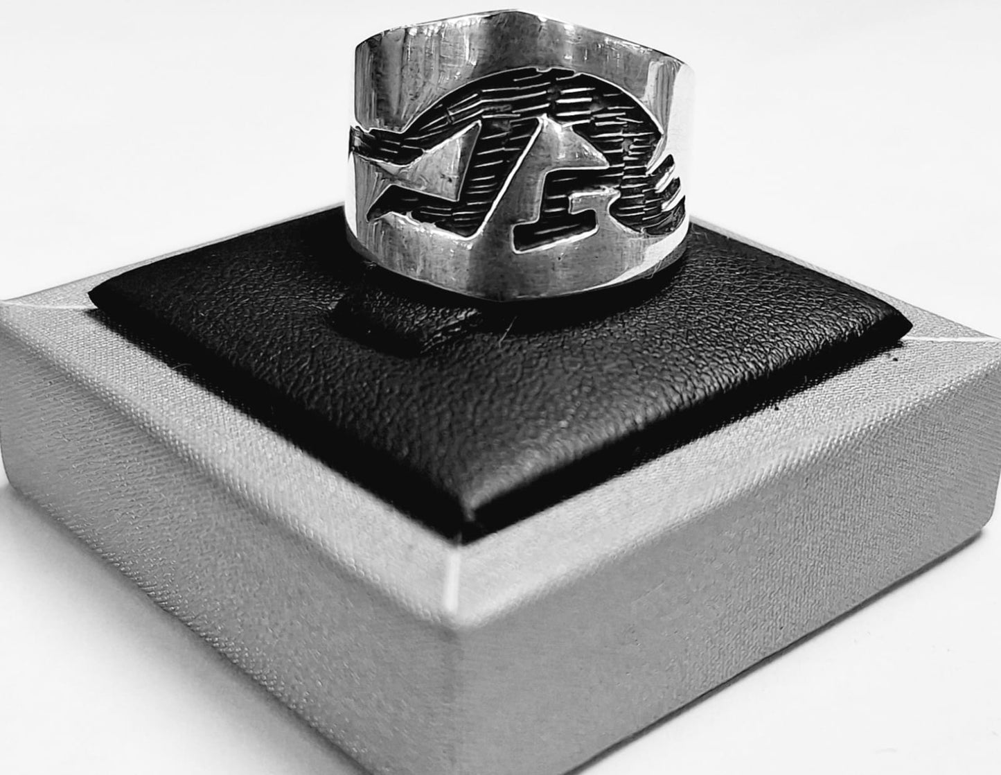 Anillo Kokopelli en Plata Ley 925, sello de autenticidad Plata Ley .925