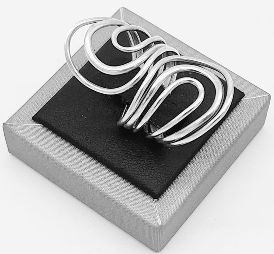 Anillo Plata Ley 925., vista frontal