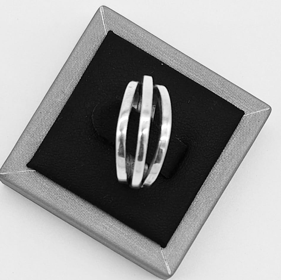 Anillo Plata Ley 925, vista frontal
