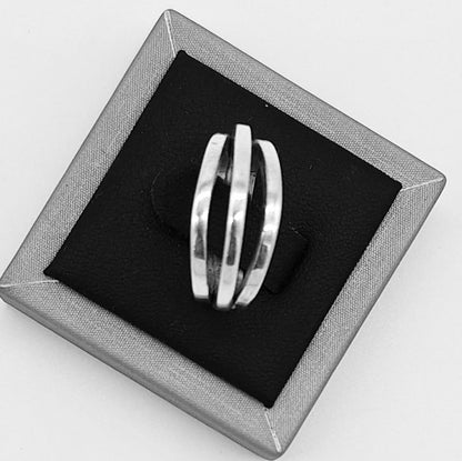 Anillo Plata Ley 925, vista frontal
