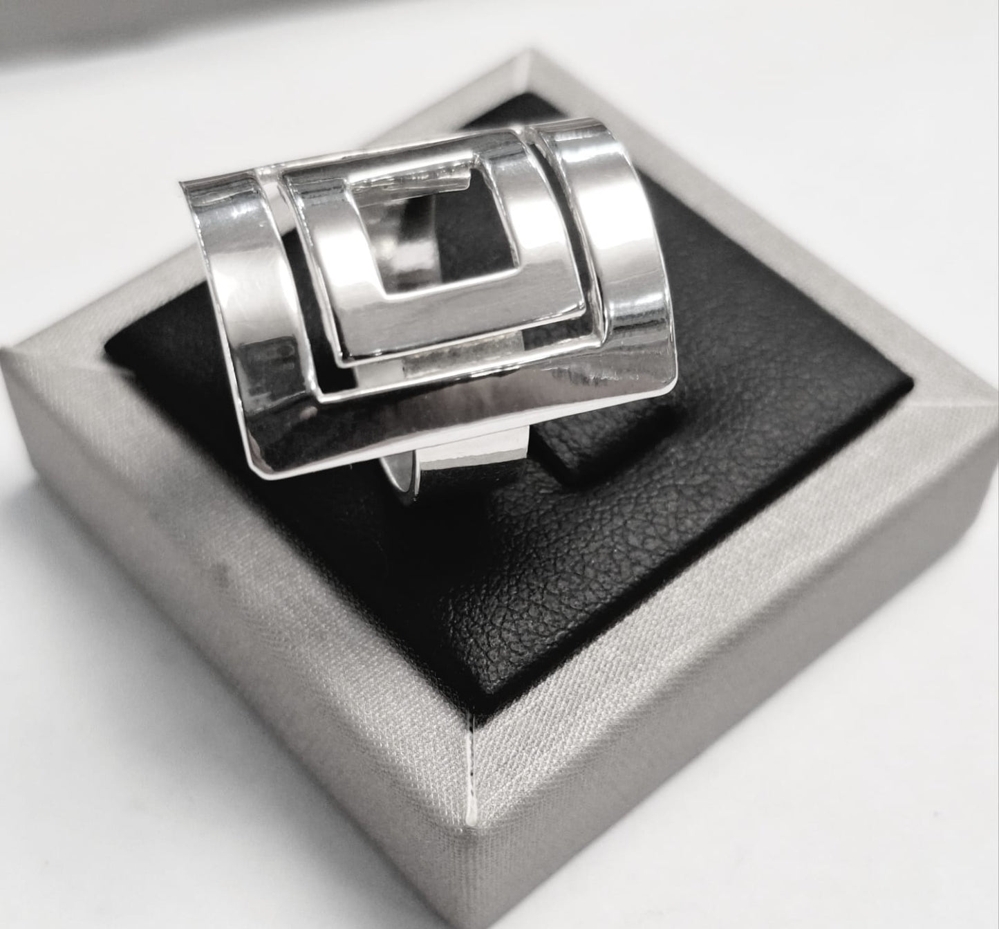 Anillo Plata Ley 925, vista frontal